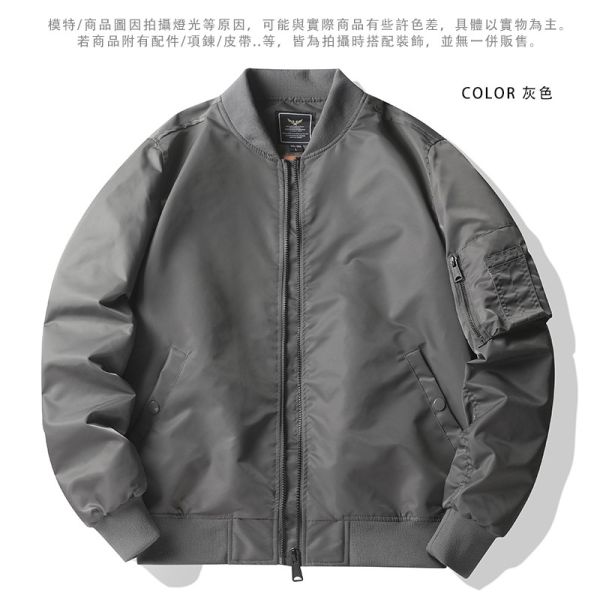 情侶款 棒球領 MA-1 素色簡約款 (鋪棉) 夾克 飛行外套 MA-1,飛行外套,軍裝,軍風外套,情侶外套,外套,風衣,防風,夾克,男生外套,女生外套,厚外套,保暖外套,叫阿潮
