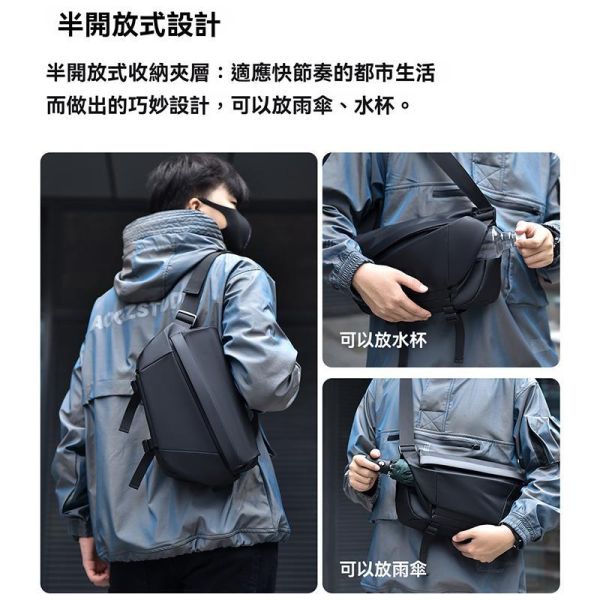 機能防波潑水耐磨 多夾層斜背包 郵差包,側背包,防潑水背包,斜背包,腰包,男生背包,叫阿潮
