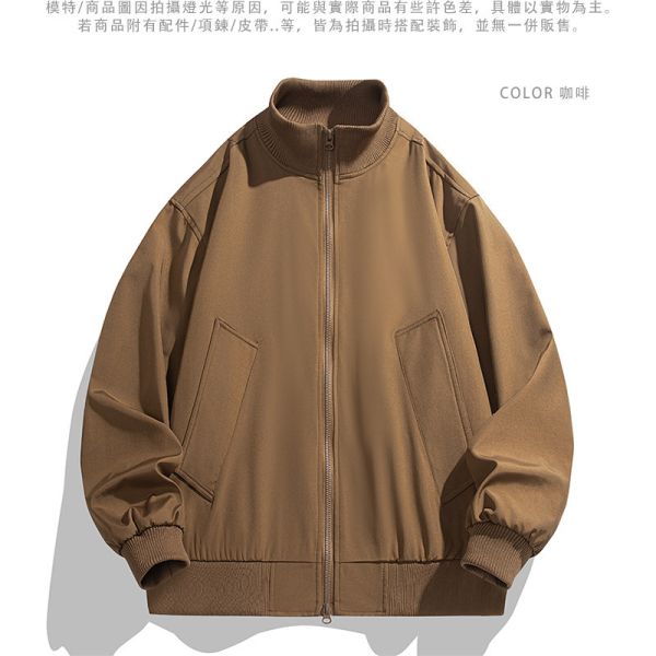 寬鬆個性 棒球領 夾克 運動休閒風 外套 棒球領,夾克,外套,男生外套,寬鬆,運動,叫阿潮