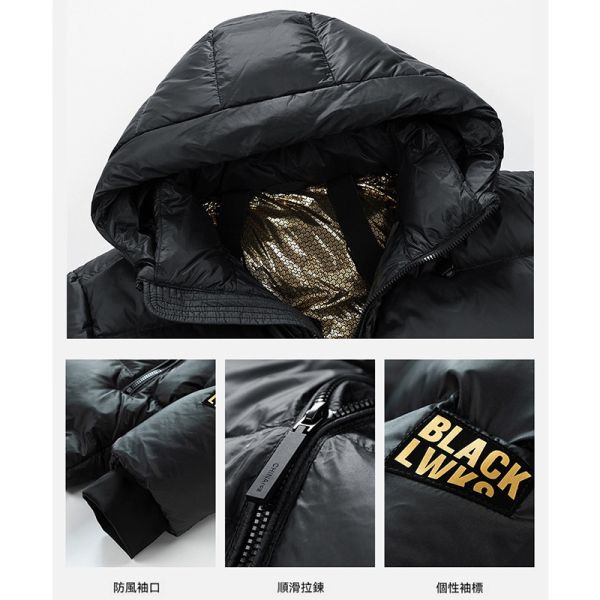 情侶外套 防風保暖 個性黑 羽絨外套 羽絨外套,情侶外套,外套,男生外套,鋪棉外套,保暖,叫阿潮