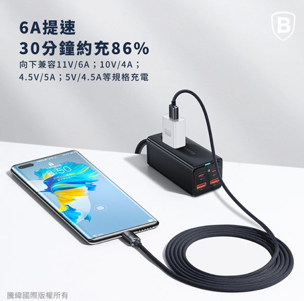 Baseus倍思 晶耀系列 Type-C快充數據線(100W)(1.2m)(2m) 充電線,數據線,快充線,TYPE-C,倍思