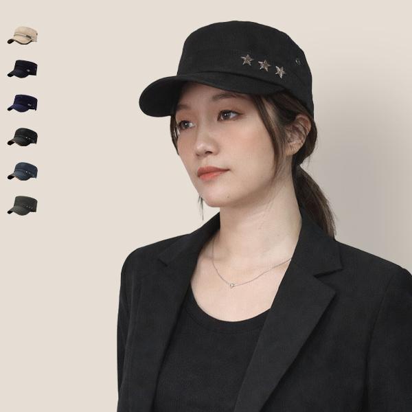 鉚釘星星徽章 平頂軍帽 帽子,軍帽,鉚釘帽,龐克帽,叫阿潮