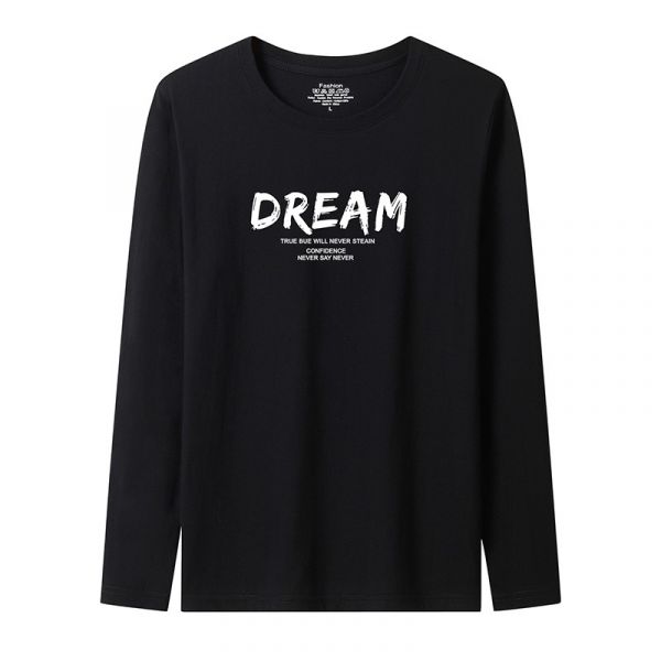韓版修身 DREAM 美式印花 長袖T恤 上衣,T恤,長袖