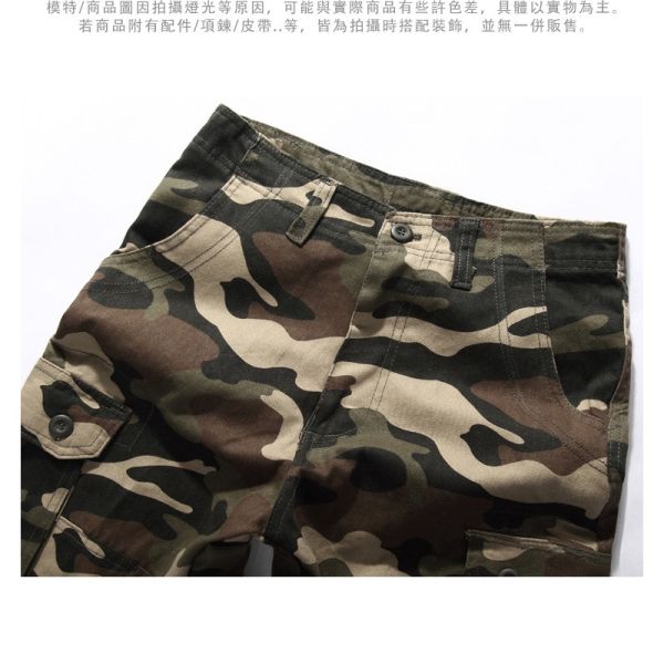 迷彩褲 工裝褲 側邊大口袋設計 休閒短褲 迷彩褲,短褲,休閒褲,工作褲,男生褲子,工裝褲,叫阿潮