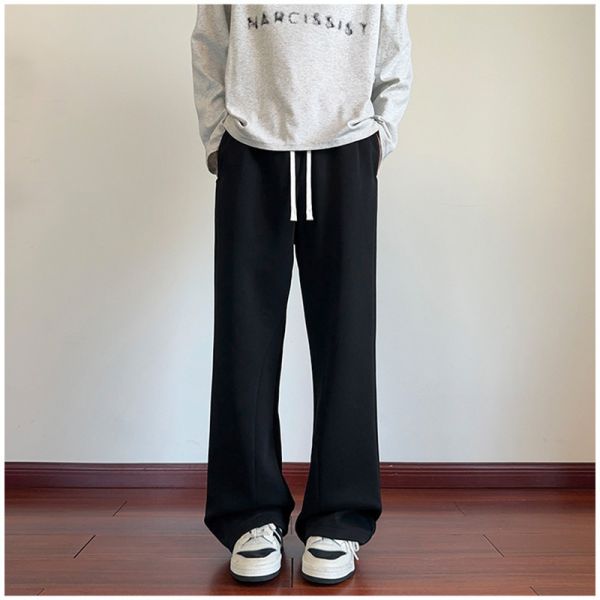 寬鬆 微喇休閒褲 顯高顯瘦 休閒長褲 休閒長褲,長褲,微喇叭褲,寬褲,男生長褲,叫阿潮