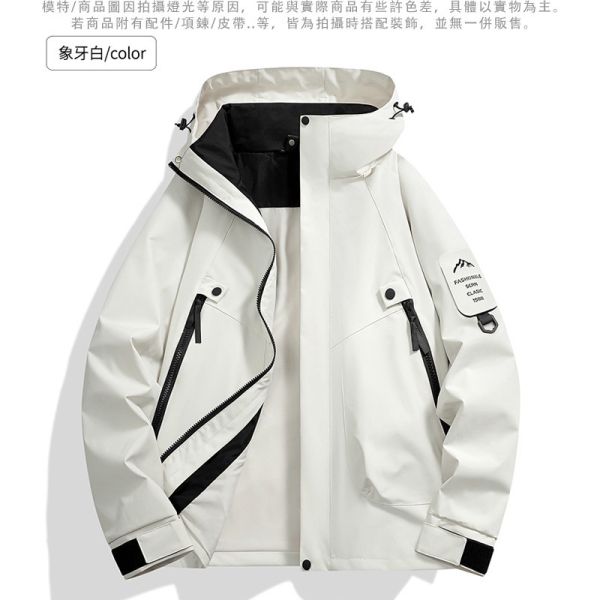 情侶外套 防風 防潑水 臂章設計 連帽外套 情侶外套,風衣,防潑水,女生外套,男生外套,衝鋒衣,衝鋒外套,防水外套,叫阿潮