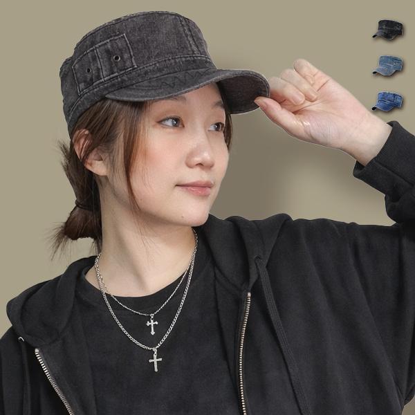 復古水洗丹寧 牛仔軍帽 帽子,軍帽,水洗帽,牛仔帽,平頂帽,叫阿潮