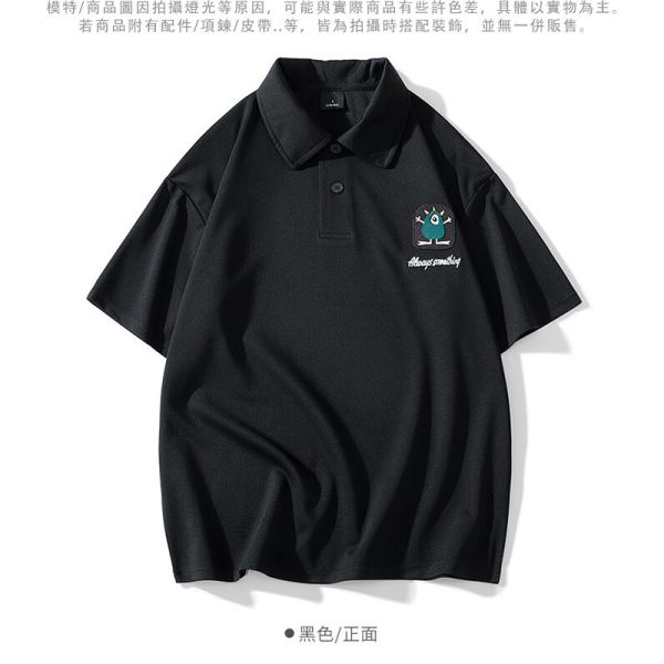 情侶polo 寬鬆舒適 可愛標誌 短袖polo 短袖,POLO衫,短袖polo,情侶polo,寬鬆polo,叫阿潮