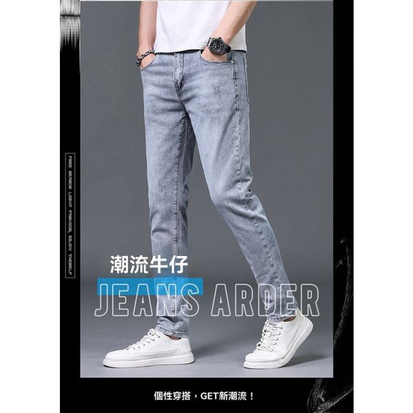 丹寧 水洗刷舊 淺色系 休閒褲 牛仔長褲 丹寧,牛仔褲,休閒褲,牛仔長褲,長褲,彈力牛仔,男生長褲,叫阿潮