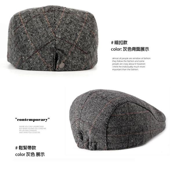 毛呢料 復古英倫風鴨舌帽 帽子,鴨舌帽,小偷帽,前進帽,狩獵帽,扁帽,叫阿潮