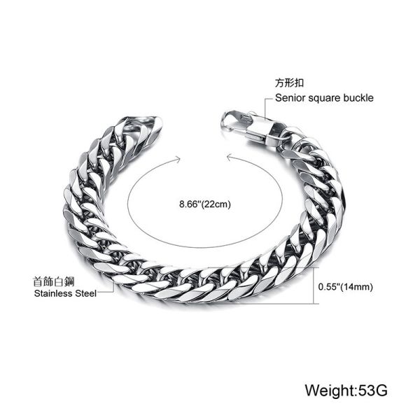 粗曠鎖鏈 白鋼手鍊 潮流配飾 男生手鍊 情侶手鍊 手鍊,配飾,飾品,情侶手鍊,男生手鍊,白鋼手鍊,叫阿潮