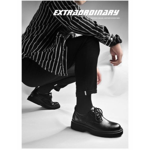 英倫風軟底防滑 商務厚底休閒皮鞋 厚底鞋,休閒鞋,皮鞋,鞋子,男生皮鞋,叫阿潮,休閒皮鞋