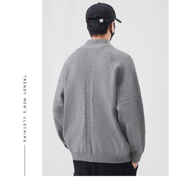 日韓風 毛衣 拉鍊雙開造型 針織外套 毛衣,針織,外套,叫阿潮,男生外套