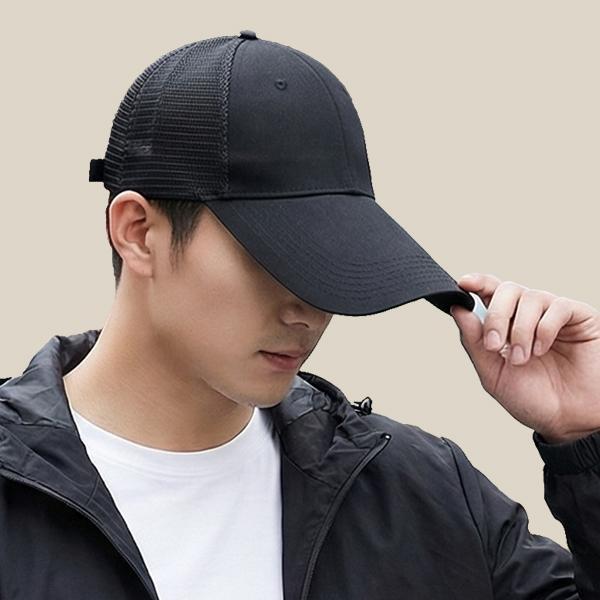 日系透氣網帽 大頭圍棒球帽 修飾臉型 穿搭帽子 帽子,棒球帽,網帽,叫阿潮,男生帽子,女生帽子,防曬帽,遮陽帽,大頭圍,長帽檐