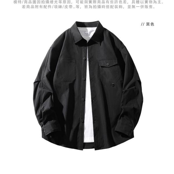 寬鬆襯衫 簡約個性 襯衫外套 長袖襯衫 襯衫,長袖襯衫,寬鬆襯衫,男生襯衫,素色襯衫,襯衫外套,叫阿潮