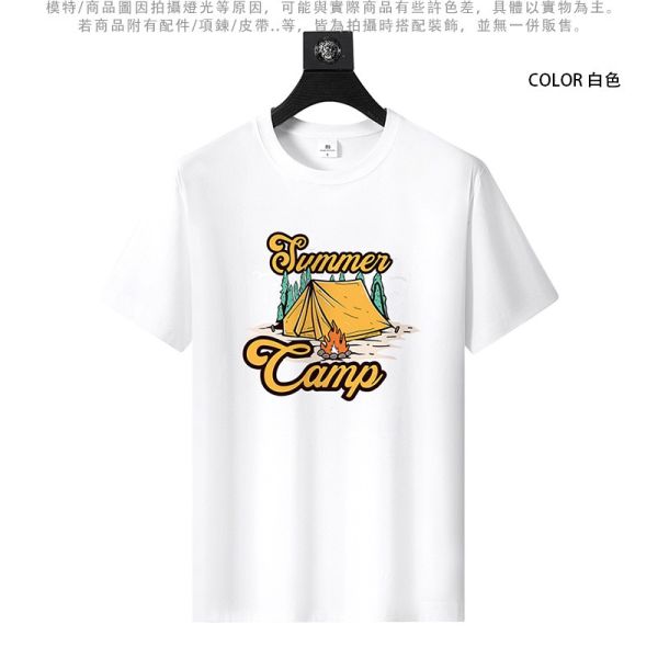 圓領 加大尺碼(S~6XL) 情侶t恤 純棉 露營CAMP 短袖t恤 T恤,短袖T恤,情侶T恤,純棉T恤,棉T,男生短袖,短T,叫阿潮