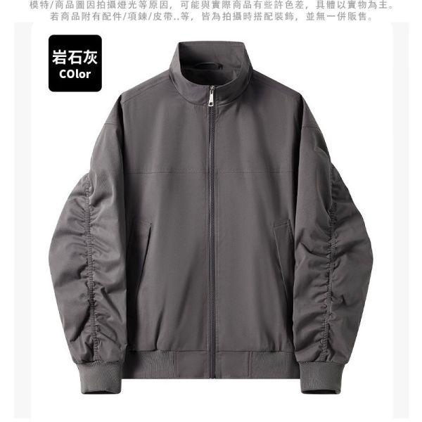 飛行外套 立領 簡約素色 休閒 夾克外套 夾克,外套,風衣,休閒,飛行外套,叫阿潮