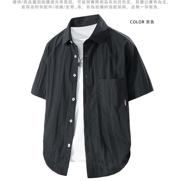 透氣薄款 個性 寬鬆襯衫 襯衫外套 短袖襯衫 襯衫,短袖,短袖襯衫,男生襯衫,寬鬆襯衫,薄襯衫,叫阿潮