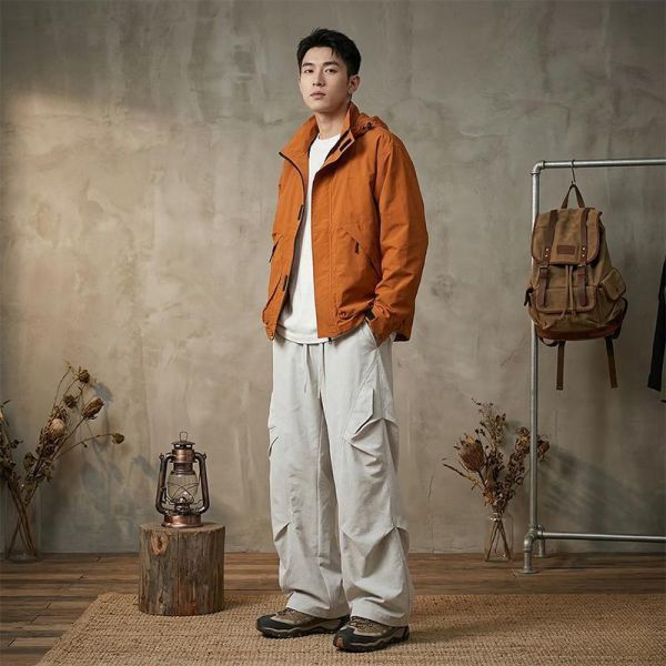 戶外機能工裝寬褲 立體剪裁直筒長褲 寬褲,機能長褲,防潑水長褲,工作褲,長褲,叫阿潮