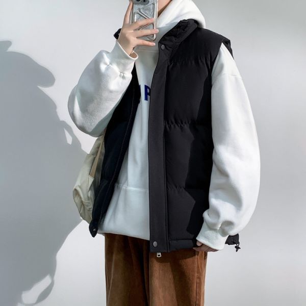 【加大尺碼】防風立領 鋪棉保暖 禦寒背心外套 鋪棉,保暖,背心,外套,男生背心,叫阿潮