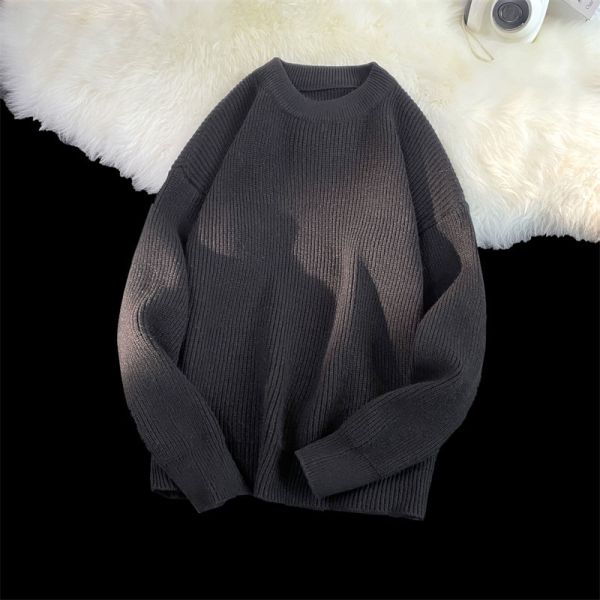 圓領毛衣 寬鬆感 舒適保暖 針織長袖 毛衣,針織,男生毛衣,t恤,叫阿潮