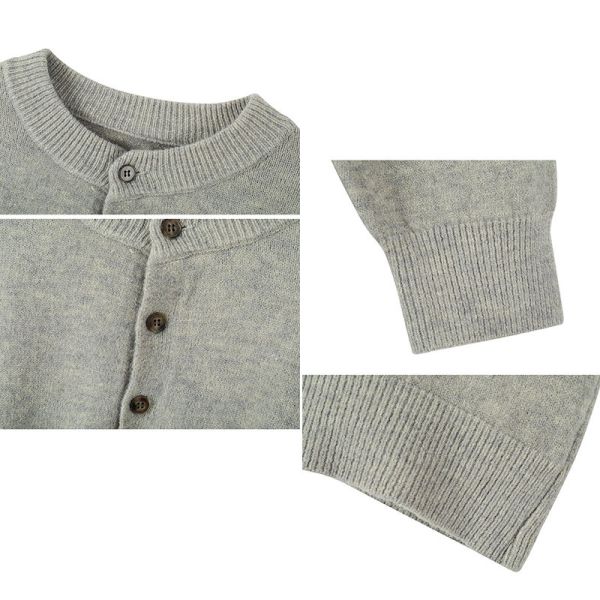 亨利領針織衫 日系穿搭 微寬鬆 大尺碼 毛衣 亨利領,毛衣,針織衫,男生毛衣,秋冬上衣,叫阿潮