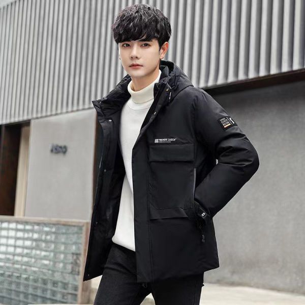 禦寒 加厚保暖 口袋拉鍊設計 連帽 羽絨外套 鋪棉外套,保暖,防風,外套,男生外套,夾克,羽絨外套,叫阿潮