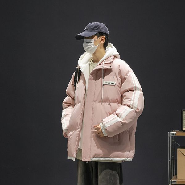 情侶外套 鋪棉保暖 防風 假兩件 連帽外套 情侶外套,鋪棉外套,保暖,防風,外套,男生外套,女生外套,叫阿潮