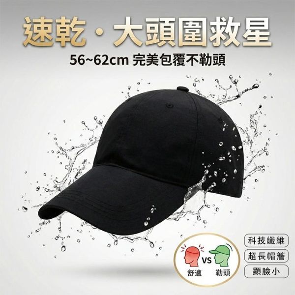 大頭圍棒球帽 戶外速乾休閒帽 帽子,棒球帽,透氣帽,大頭圍帽子,夏天帽子,叫阿潮