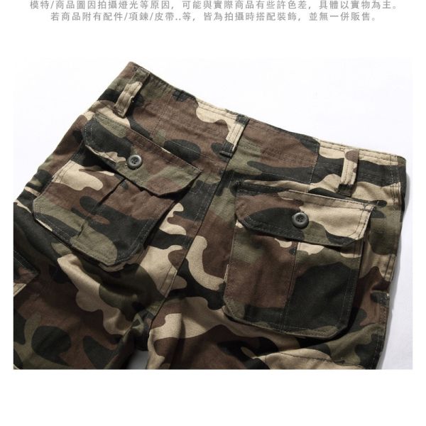 迷彩褲 工裝褲 側邊大口袋設計 休閒短褲 迷彩褲,短褲,休閒褲,工作褲,男生褲子,工裝褲,叫阿潮