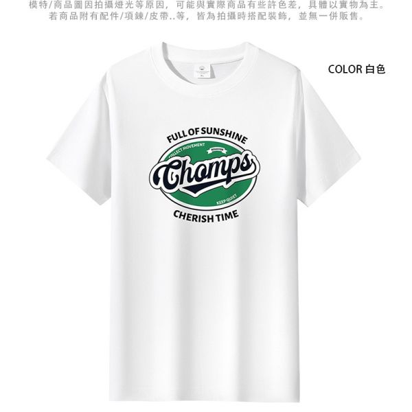 圓領 加大尺碼(S~6XL) 情侶t恤 純棉 champs 短袖t恤 短袖,T恤,純棉,男生T恤,女生T恤,情侶T恤,短T,叫阿潮