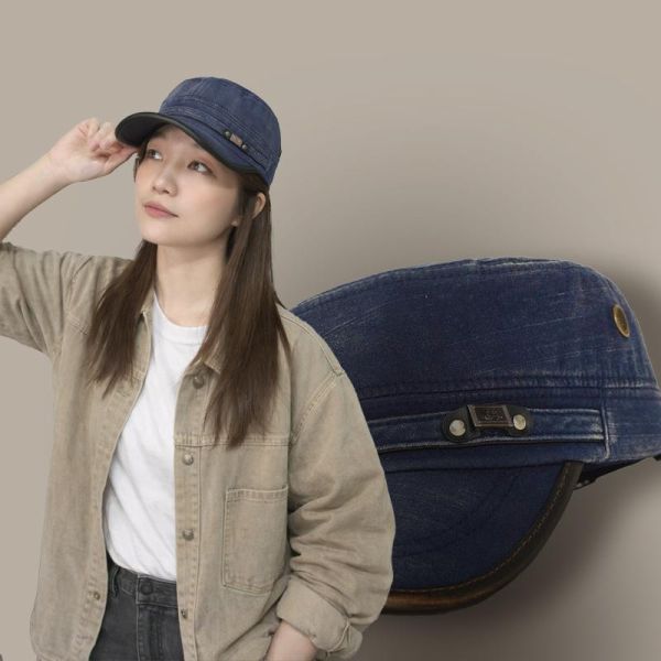 鉚釘星星徽章 平頂軍帽 帽子,軍帽,鉚釘帽,龐克帽,叫阿潮