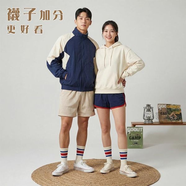 日系復古條紋中筒襪 男女百搭長襪 長襪,針織襪,日系襪子,情侶襪,中筒襪,運動襪,學生襪,叫阿潮