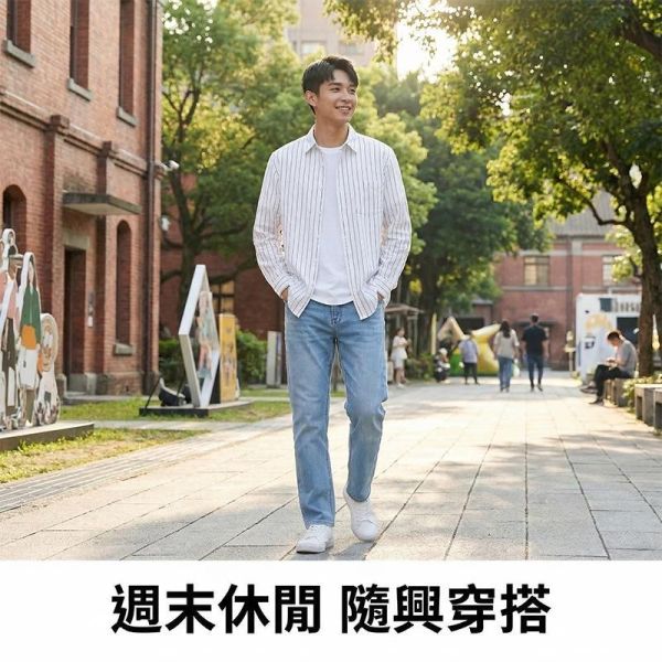 韓版修身 直條紋長袖襯衫 質感百搭商務男襯衫 襯衫,長袖襯衫,男生襯衫,條紋襯衫,商務襯衫,叫阿潮