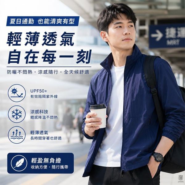 夏季輕薄 UPF50+男生防曬外套 ﹝增加大尺碼﹞ 防曬外套,薄外套,機車外套,夏天外套,涼感外套,大尺碼外套,男生外套,叫阿潮