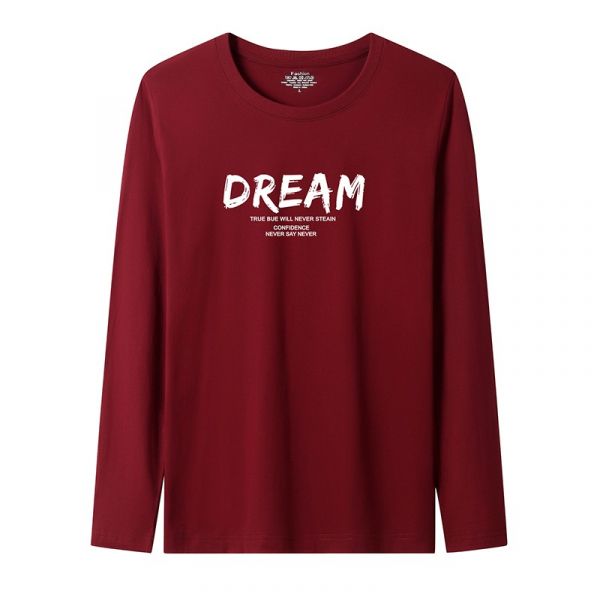 韓版修身 DREAM 美式印花 長袖T恤 上衣,T恤,長袖
