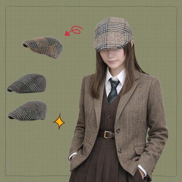 毛呢料 復古英倫風鴨舌帽 帽子,鴨舌帽,小偷帽,前進帽,狩獵帽,扁帽,叫阿潮