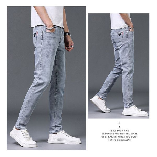 丹寧 水洗刷舊 淺色系 休閒褲 牛仔長褲 丹寧,牛仔褲,休閒褲,牛仔長褲,長褲,彈力牛仔,男生長褲,叫阿潮