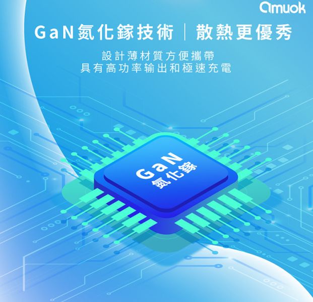 amuok 45W GaN 雙Type-C PD3.0 快速充電器 快充,充電器,gam,amuok,叫阿潮