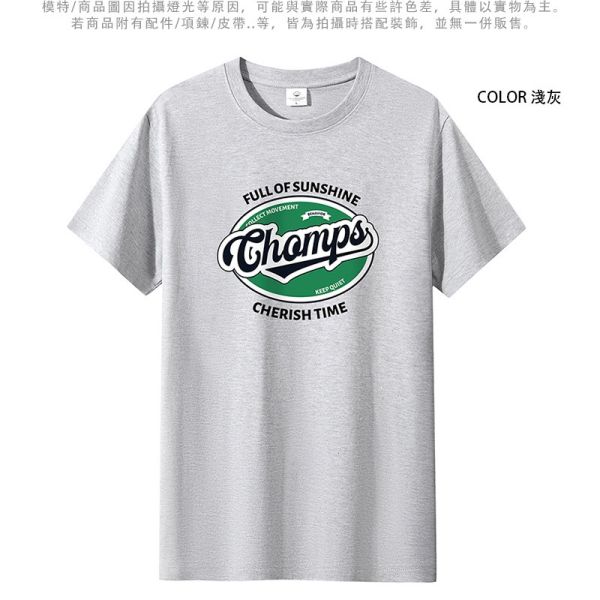 圓領 加大尺碼(S~6XL) 情侶t恤 純棉 champs 短袖t恤 短袖,T恤,純棉,男生T恤,女生T恤,情侶T恤,短T,叫阿潮