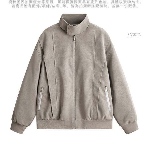 寬鬆落肩皮衣外套 立領夾克 皮衣,立領夾克,男生外套,騎士外套,機車皮衣,防風外套,叫阿潮