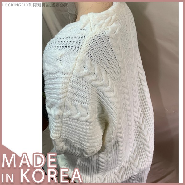 (正韓貨.現貨) KOREA 長版 質感麻花 針織外套 韓國,女裝,衣服,外套,褲子,大衣,針織毛衣