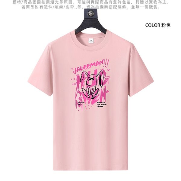圓領 加大尺碼(S~6XL) 情侶t恤 純棉 兔子塗鴉 短袖t恤 T恤,短袖T恤,情侶T恤,純棉T恤,棉T,男生短袖,短T,叫阿潮