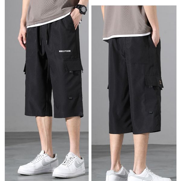 加大尺碼【M~8XL】七分褲 仿工作褲 個性大口袋 休閒短褲 短褲,休閒褲,七分褲,男生褲子,休閒短褲,工作褲,大尺碼