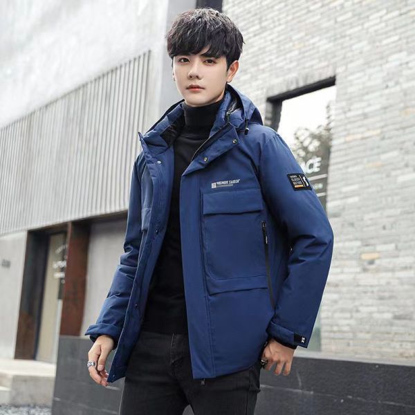 禦寒 加厚保暖 口袋拉鍊設計 連帽 羽絨外套 鋪棉外套,保暖,防風,外套,男生外套,夾克,羽絨外套,叫阿潮