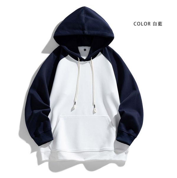 現貨【黑灰3XL】連帽 舒適 個性 插肩拚色 長袖T恤 T恤,長袖,男生t恤,帽t,連帽t,素色t恤,韓版,叫阿潮