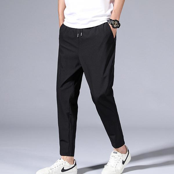 涼感材質 輕薄透氣 九分褲 直筒＋縮口設計 休閒長褲 (兩款) 長褲,休閒褲,涼感,褲子,束口褲,九分褲,叫阿潮