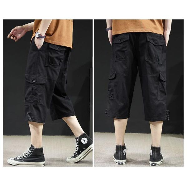 迷彩工裝七分褲 寬鬆多口袋休閒褲 七分褲,工裝褲,寬鬆工裝褲,美式工裝,七分工裝,工作褲,叫阿潮