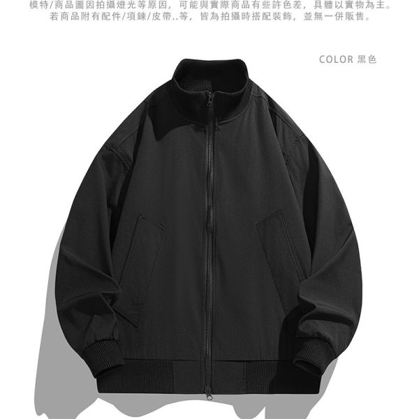 寬鬆個性 棒球領 夾克 運動休閒風 外套 棒球領,夾克,外套,男生外套,寬鬆,運動,叫阿潮
