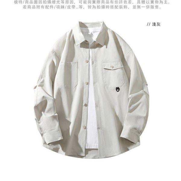 寬鬆襯衫 簡約個性 襯衫外套 長袖襯衫 襯衫,長袖襯衫,寬鬆襯衫,男生襯衫,素色襯衫,襯衫外套,叫阿潮